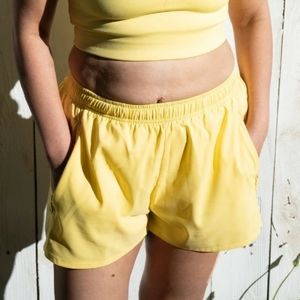 Girlfriend Collective lemon gazelle short
